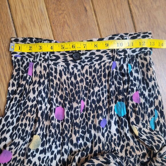 VTG PG Collections Ginger Bort Leopard Print Mulitcolored Polka Dot Pants - Picture 8 of 14